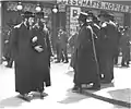 Escena callejera en Leopoldstadt ("ciudad Leopoldo"), el barrio judío de Viena, en 1915.