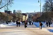 Puerta de Karl Johans en invierno