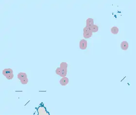 Localización del grupo de las Seychelles