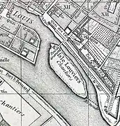 Isla Louviers en el plano de de Vaugondy (1760)