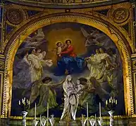 La Virgen triunfante alabada por los ángeles (central)