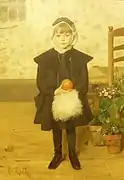 Clémence Roth : Petite Fille tenant une orange (1889)