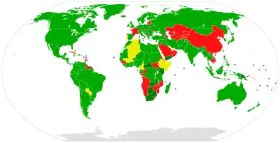 Estados partes y firmados por el Pacto:
     Firmado y ratificado
     Firmado pero no ratificado
     Ni firmado ni ratificado