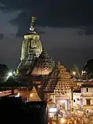 El templo de Jagannath en Puri, uno de Char Dham (los cuatro centros espirituales principales del hinduismo)