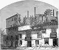 El palacio en ruinas en un grabado de 1861