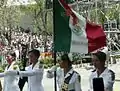 Bandera de Guerra de la Escuela Militar de Enfermeras, desfile del 16 de septiembre del 2010.