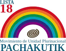 Bandera del Pachakutik.