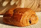 Pain au chocolat, un ejemplo de viennoiserie.