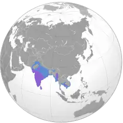 Distribución del tántalo indio