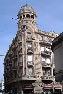 Palacio Cabanellas, en Rosario, proyectado por Roca en 1914