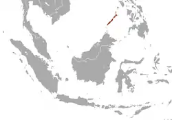 Distribución del tejón mofeta de Palawan