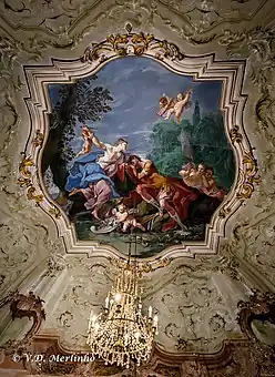 Una de las salas decoradas con frescos de Giovanni Angelo Borroni.