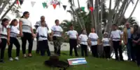 Niños de ascendencia palestina celebrando (Día de Palestina) en el Club Arabe Salvadoreño "Club Árabe-Salvadoreño