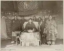 El Panchen Lama y su séquito en Calcuta en 1906.