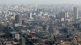 En el skyline del centro de Lima.