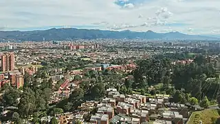 Los cerros desde la localidad de Suba