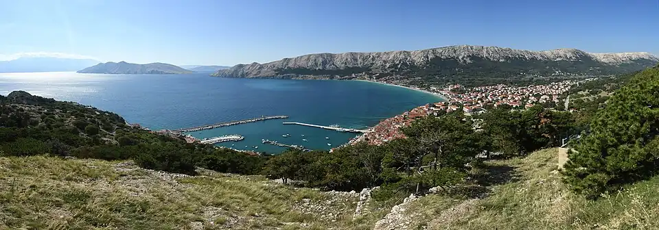 Vista panorámica de Baška