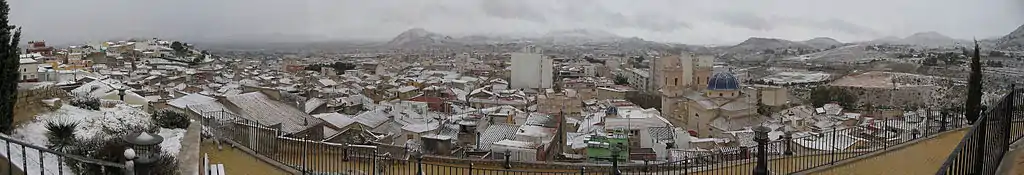 Panorámica de Elda-Petrel desde el castillo de Petrel.