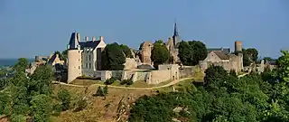 Vista panorámica de Sainte-Suzanne, Mayenne