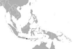 Distribución del tigre de Bali