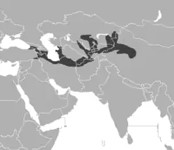 Distribución de la subpoblación occidental en 1900