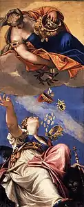 Juno dispensando sus dones a Venecia, palacio de los Dogos, Venecia (1554-1556)