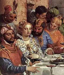 Las Bodas de Caná, detalle(1562-1563), óleo sobre lienzo, 666x990 cm, Museo del Louvre