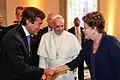 Papa Francisco, Dilma Rousseff y Luis María Kreckler