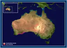 Mapa de distribución de Parantechinus apicalis