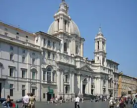 Iglesia de Sant'Agnese en Agone (1652-1657), iniciada por Girolamo y Carlo Rainaldi