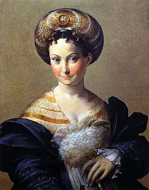 La esclava turca por Parmigianino (1530). Galería Nacional de Parma.