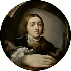 Parmigianino, Autorretrato en un espejo convexo, c. 1523–1524