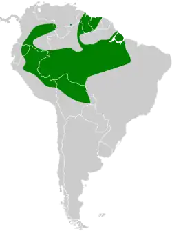 Distribución geográfica de la cardenilla capirroja.