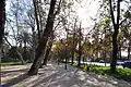 El parque Forestal, con la avenida Cardenal Caro a la derecha