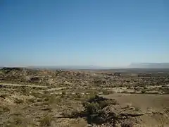 Paisaje desde la ruta turística camino al cañón.