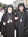 Patriarca Gregorio III en Roma con el ex-archimandrita Theodoro A.C. de Oliveira (mayo de 2008)