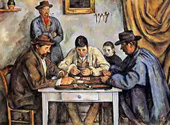 Los jugadores de cartas, de Cézanne, 1890.