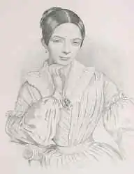 Virginie Déjazet. Grabado de Adrian Ludwig Richter