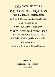 Crónica oficial de la visita al reino de Navarra de "Fernando III de Navarra, VII de Castilla"