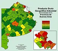 Producto Bruto Geográfico industrial.