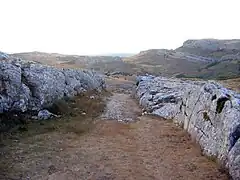 Entrada al castro cántabro de Peña Amaya.