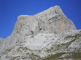 Peña Vieja (2616,6 m) y Peña Olvidada desde la estación superior de El Cable