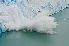 Deshielo del glaciar en 2007.