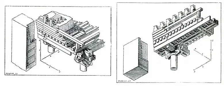 Análisis del capitel de la azotea y de la columna de "tachar" o palacio de Darío