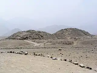 Vista general de Caral (Perú).