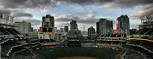 Vista del centro de San Diego desde el PETCO Park.