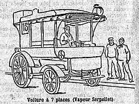 Serpollet  Coche de vapor con 7 asientos  Ernest Archdeacon finaliza 16.