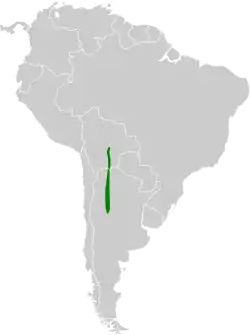 Distribución geográfica del espinero de pecho manchado.