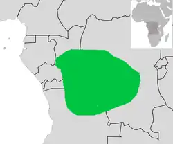      Distribución aproximada en África