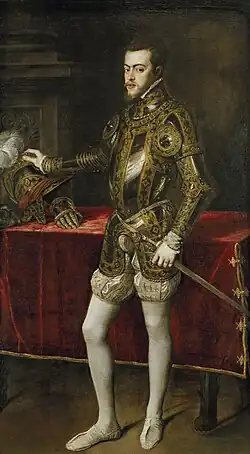 Retrato de Felipe II, de Tiziano.